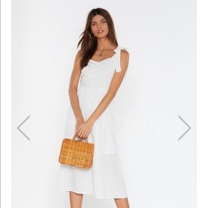 White midi dress - US size 8 - NEW